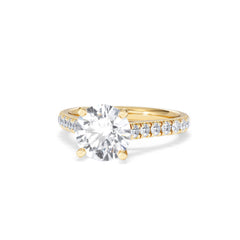 Natalia Lab Diamond Engagement Side Stone Ring 18K Gold 2.50CT F/VS1