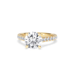Natalia Lab Diamond Engagement Side Stone Ring 18K Gold 2.50CT F/VS1
