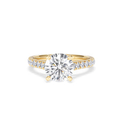 Natalia Lab Diamond Engagement Side Stone Ring 18K Gold 2.50CT F/VS1
