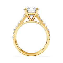 Natalia Lab Diamond Engagement Side Stone Ring 18K Gold 2.50CT F/VS1