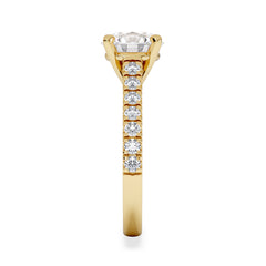 Natalia Lab Diamond Engagement Side Stone Ring 18K Gold 2.50CT F/VS1