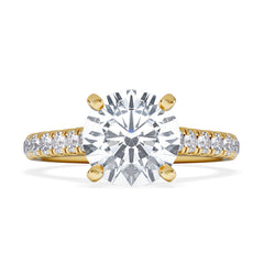 Natalia Lab Diamond Engagement Side Stone Ring 18K Gold 2.50CT F/VS1