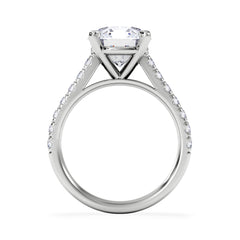 Natalia 3.45ct Lab Diamond Round Cut Engagement Ring in Platinum G/VS1