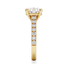 Natalia 3.45ct Lab Diamond Round Cut Engagement Ring in 18K Yellow Gold G/VS1