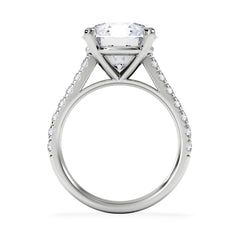 Natalia 5.65ct Lab Diamond Round Cut Engagement Ring in 18K White Gold G/VS1