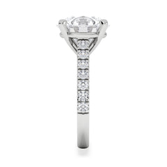 Natalia 5.65ct Lab Diamond Round Cut Engagement Ring in 18K White Gold G/VS1