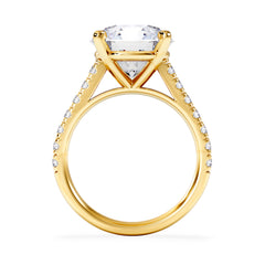 Natalia 5.65ct Lab Diamond Round Cut Engagement Ring in 18K Yellow Gold G/VS1