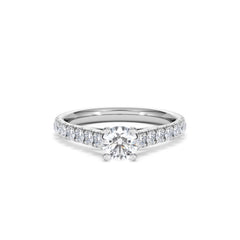 Natalia Diamond Engagement Side Stone Ring 18KW Gold 0.91CT G/VS2