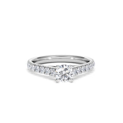 Natalia Lab Diamond Engagement Side Stone Ring 18KW Gold 0.91CT F/VS1