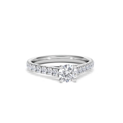 Natalia Diamond Engagement Side Stone Ring Platinum 0.91CT H/SI