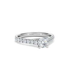 Natalia Diamond Engagement Side Stone Ring 18KW Gold 0.91CT H/SI