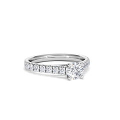 Natalia Diamond Engagement Side Stone Ring 18KW Gold 0.91CT H/SI