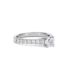 Natalia Diamond Engagement Side Stone Ring 18KW Gold 0.91CT H/SI