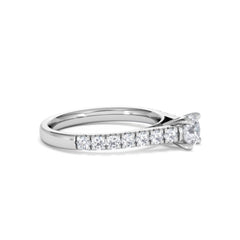 Natalia Lab Diamond Engagement Side Stone Ring 18KW Gold 0.91CT F/VS1
