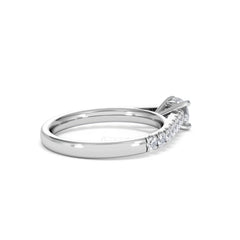Natalia Diamond Engagement Side Stone Ring 18KW Gold 0.91CT H/SI