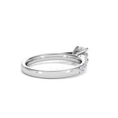 Natalia Diamond Engagement Side Stone Ring 18KW Gold 0.91CT H/SI