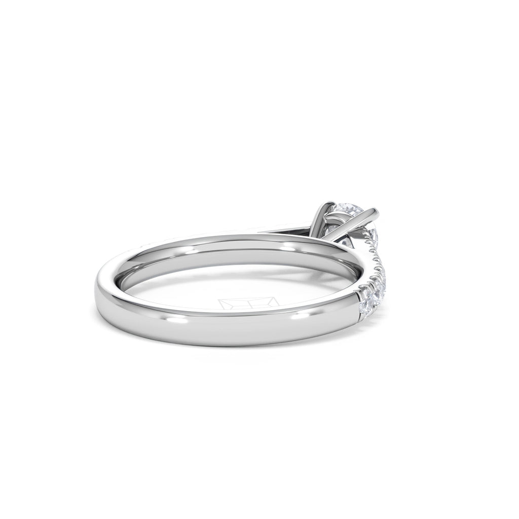 Natalia Diamond Engagement Side Stone Ring Platinum 0.91CT H/SI