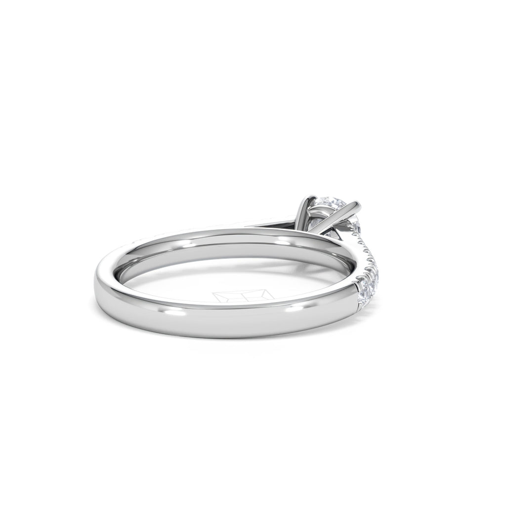 Natalia Diamond Engagement Side Stone Ring Platinum 0.91CT H/SI