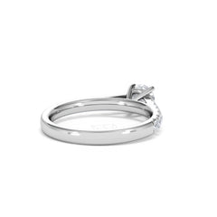 Natalia Lab Diamond Engagement Side Stone Ring 18KW Gold 0.91CT F/VS1