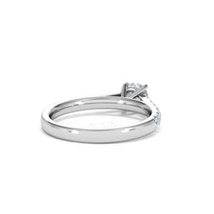 Natalia Diamond Engagement Side Stone Ring 18KW Gold 0.91CT H/SI