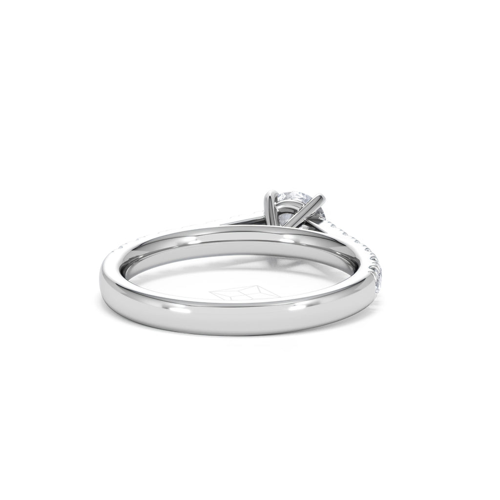 Natalia Diamond Engagement Side Stone Ring 18KW Gold 0.91CT H/SI