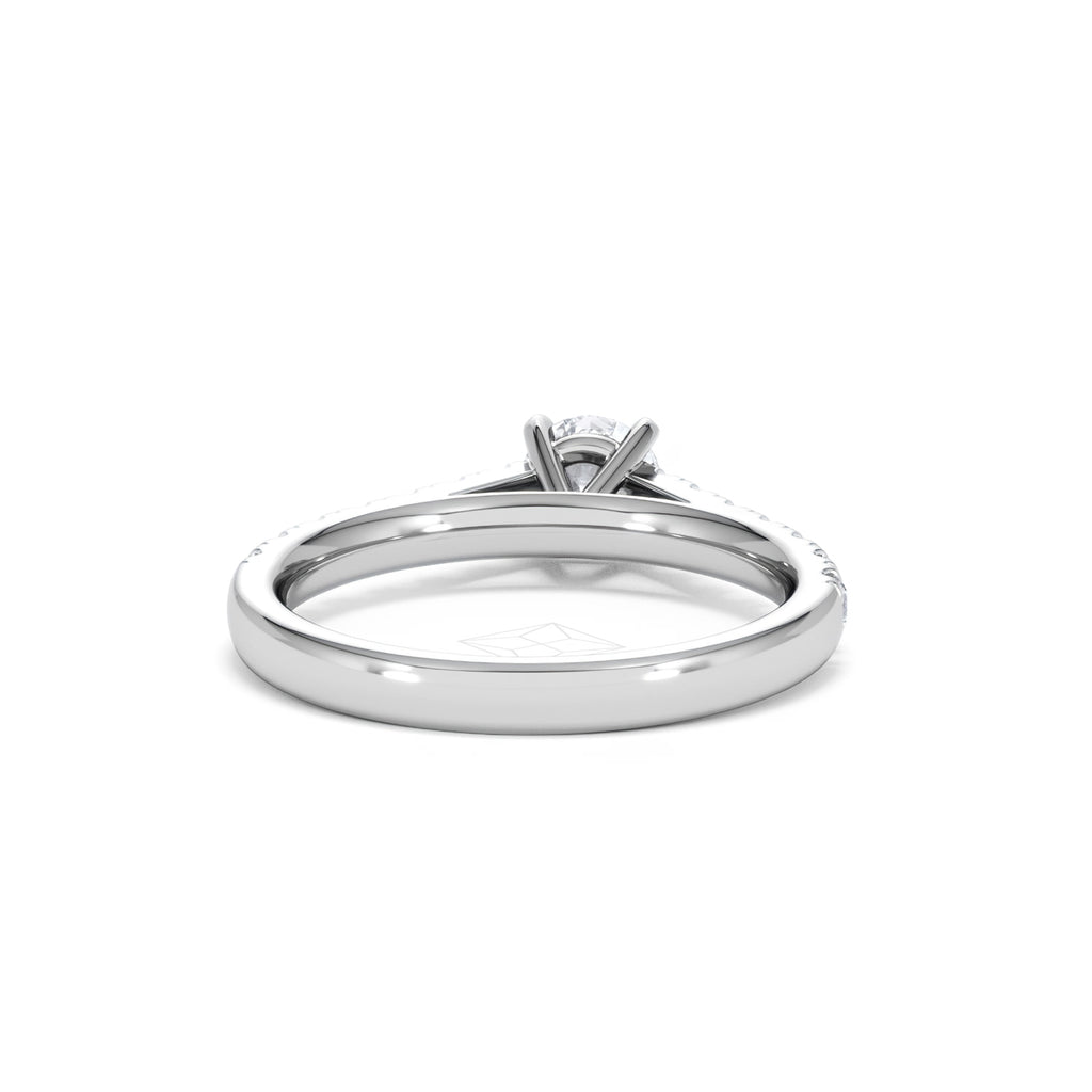 Natalia Diamond Engagement Side Stone Ring Platinum 0.91CT H/SI