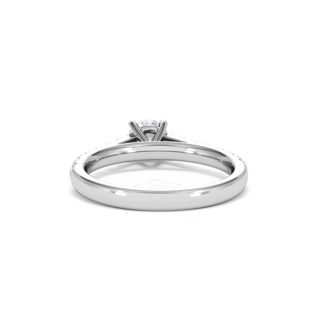 Natalia Diamond Engagement Side Stone Ring Platinum 0.91CT H/SI