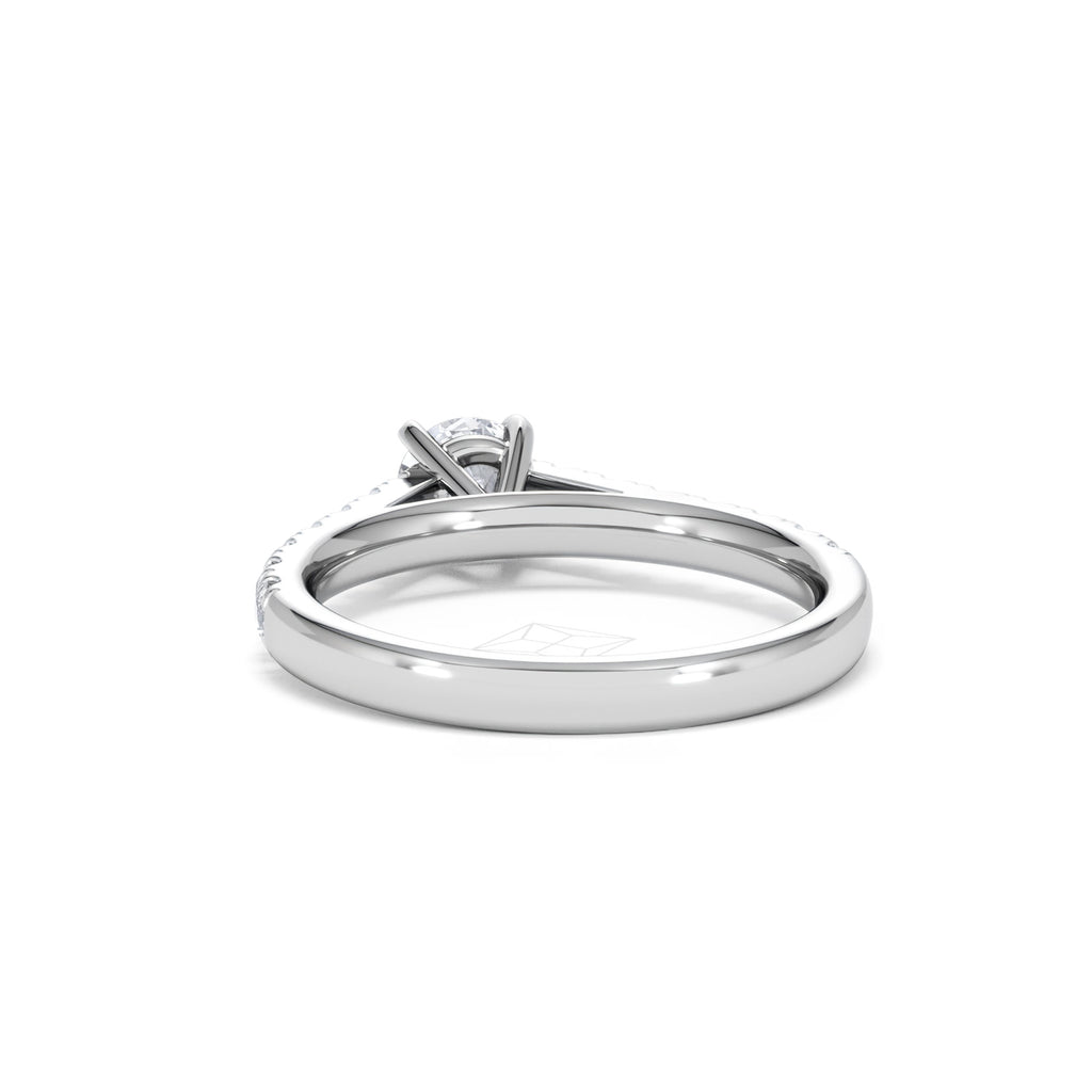 Natalia Diamond Engagement Side Stone Ring 18KW Gold 0.91CT G/VS2