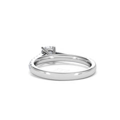 Natalia Lab Diamond Engagement Side Stone Ring 18KW Gold 0.91CT F/VS1