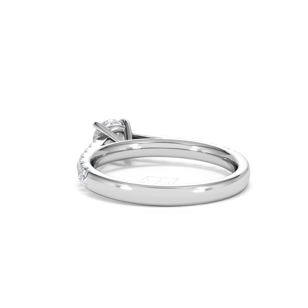 Natalia Diamond Engagement Side Stone Ring 18KW Gold 0.91CT H/SI