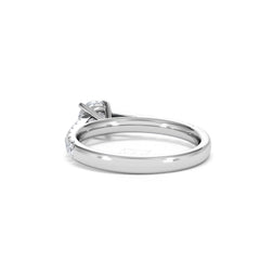 Natalia Diamond Engagement Side Stone Ring 18KW Gold 0.91CT H/SI