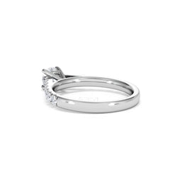 Natalia Diamond Engagement Side Stone Ring 18KW Gold 0.91CT H/SI