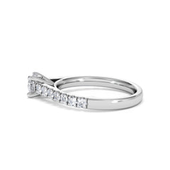 Natalia Diamond Engagement Side Stone Ring Platinum 0.91CT H/SI