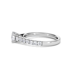 Natalia Lab Diamond Engagement Side Stone Ring 18KW Gold 0.91CT F/VS1