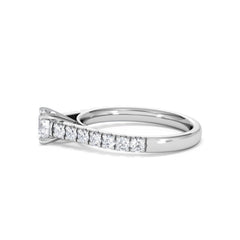 Natalia Diamond Engagement Side Stone Ring Platinum 0.91CT H/SI