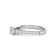 Natalia Diamond Engagement Side Stone Ring Platinum 0.91CT H/SI