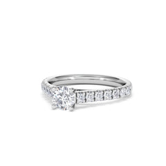 Natalia Diamond Engagement Side Stone Ring Platinum 0.91CT H/SI