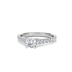 Natalia Diamond Engagement Side Stone Ring 18KW Gold 0.91CT H/SI