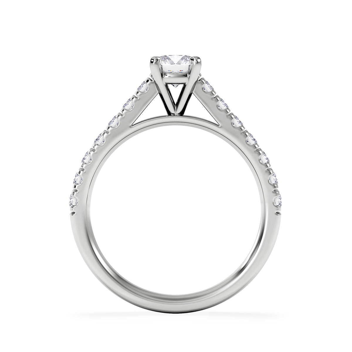 Natalia Diamond Engagement Side Stone Ring Platinum 0.91CT G/VS