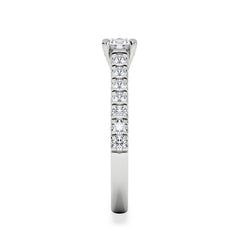 Natalia Lab Diamond Engagement Side Stone Ring Platinum 0.91CT F/VS1