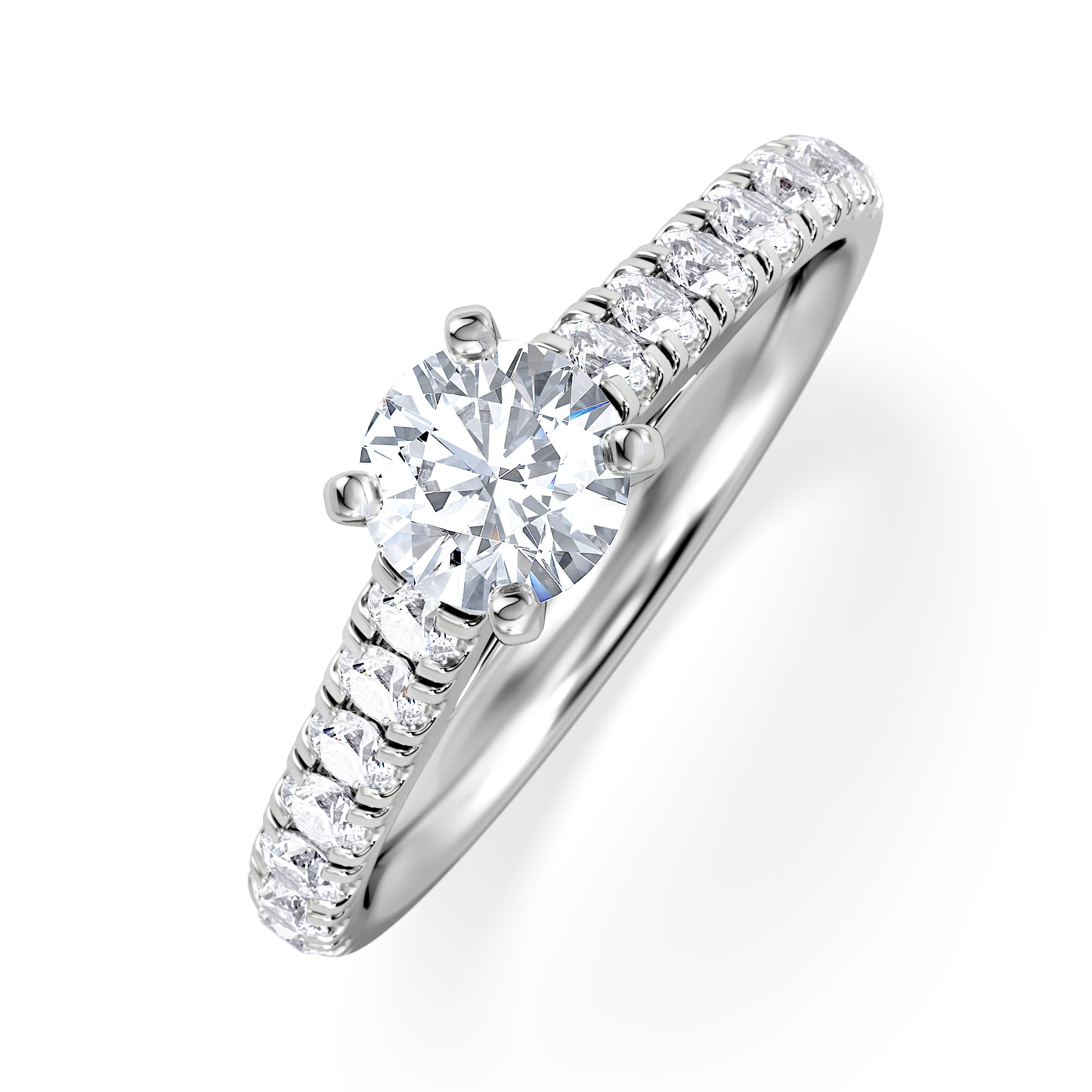 Natalia Lab Engagement Side Stone Ring 0.91CT F VS1