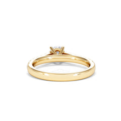 Natalia Lab Diamond Engagement Side Stone Ring 18K Gold 0.91CT F/VS1