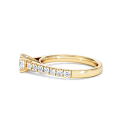 Natalia Lab Diamond Engagement Side Stone Ring 18K Gold 0.91CT F/VS1