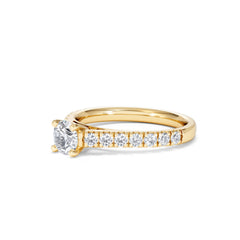 Natalia Lab Diamond Engagement Side Stone Ring 18K Gold 0.91CT F/VS1