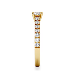 Natalia Diamond Engagement Side Stone Ring 18K Gold 0.91CT H/SI