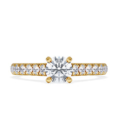 Natalia Diamond Engagement Side Stone Ring 18K Gold 0.91CT G/VS