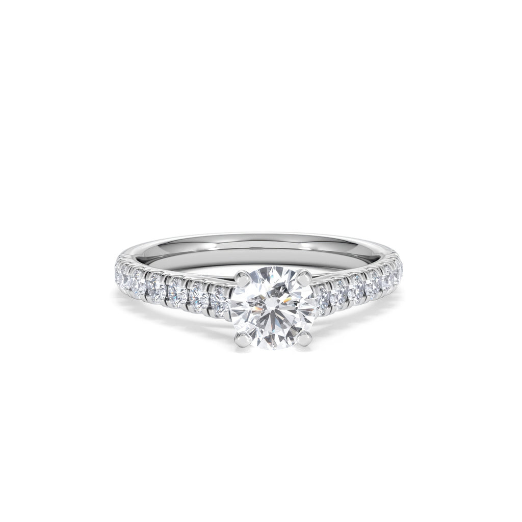 Natalia GIA Diamond Engagement Side Stone Ring Platinum 1.15CT H/SI
