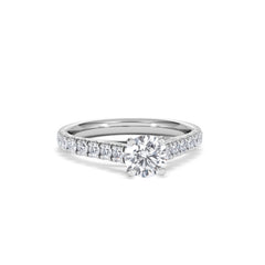 Natalia GIA Diamond Engagement Side Stone Ring Platinum 1.15CT G/VS