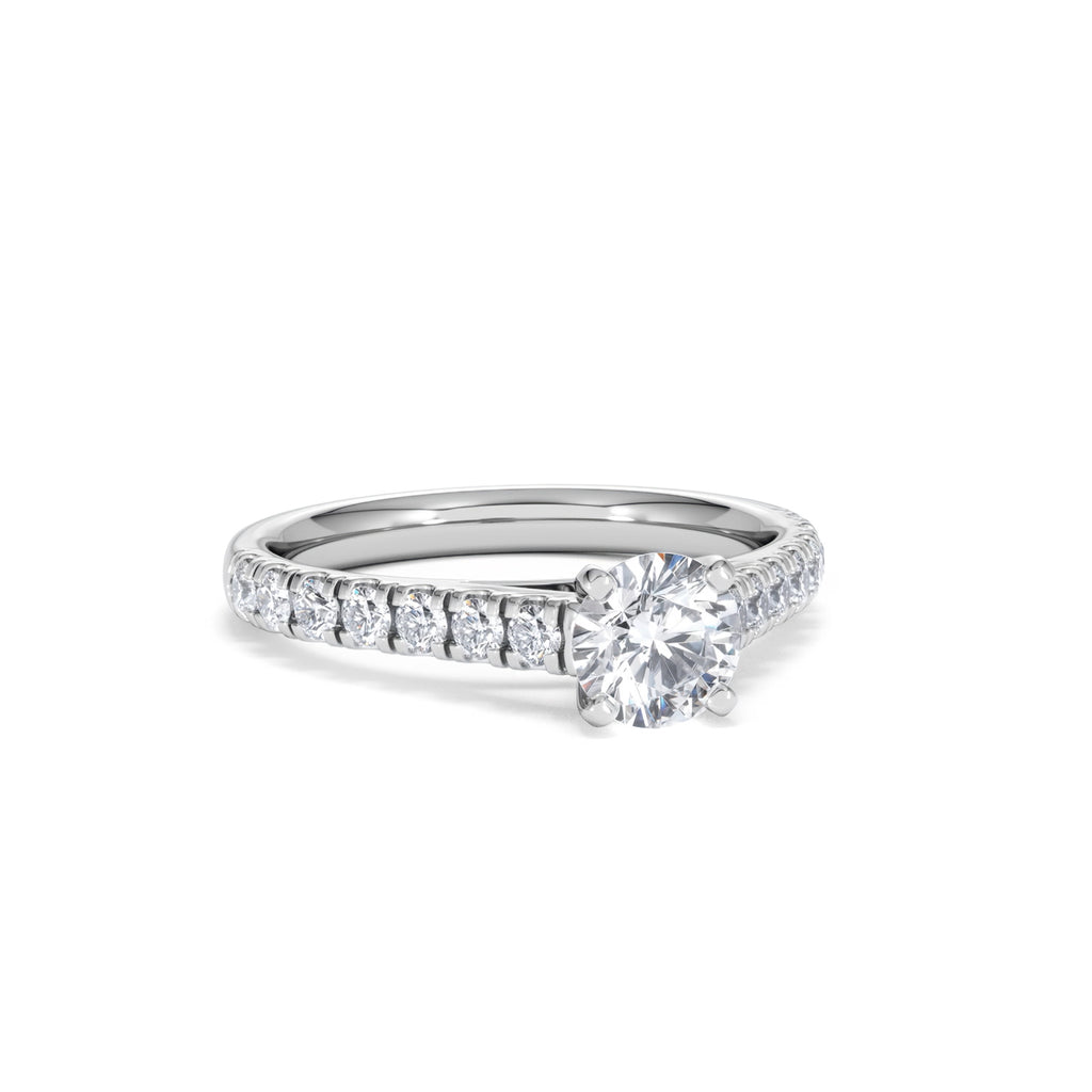 Natalia GIA Diamond Engagement Side Stone Ring Platinum 1.15CT H/SI