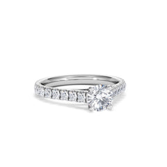 Natalia GIA Diamond Engagement Side Stone Ring Platinum 1.15CT H/SI